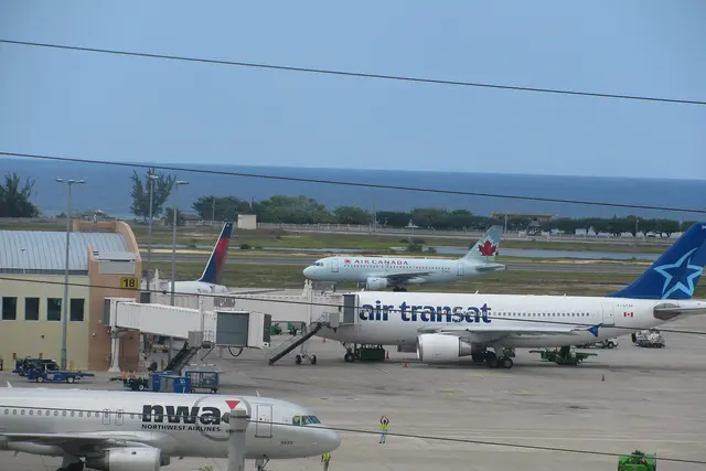 Peak hour traffic at Sangster International Airport
