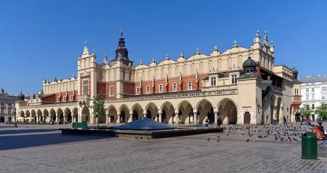 The Renaissance Cloth Hall in the middle of Kraków's Main Market Square