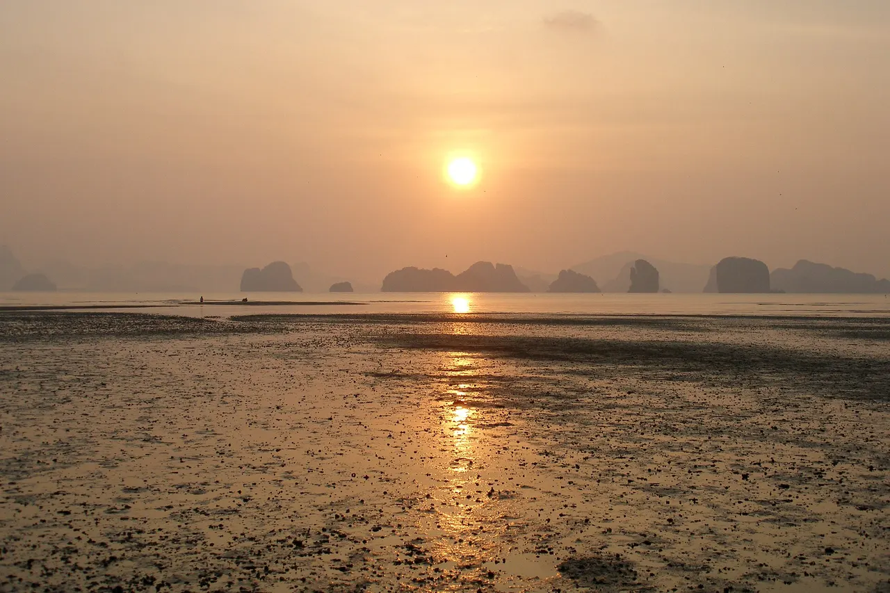 Sunrise over the limestone islands of Phang Nga Bay, seen from Koh Yao Noi near Phuket